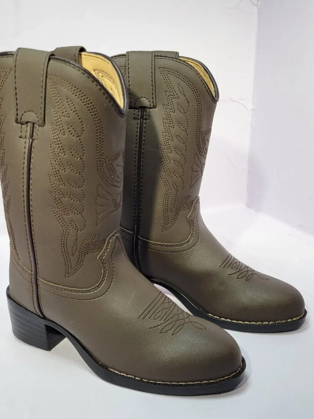 Durango Eagle Kid's Size 13D US Brown Leather Western Cowboy Boots BT804